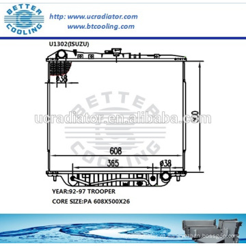 Radiador para ISUZU TROOPER 92-97 OEM: 8970369320/8970369330/8970369331/8970369332 / 1300137-97036933 / 897387